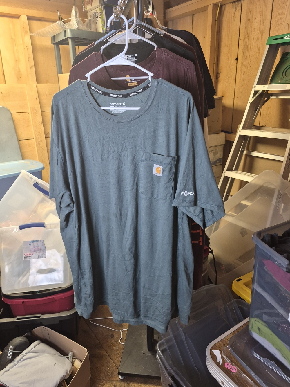 Carhartt Force Men's Pocket T-Shirt in Slate Blue - Classic Workwear Bin 50